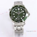 OR Factory Omega Seamaster Diver 300m with Green Dial Stainless Steel Watch